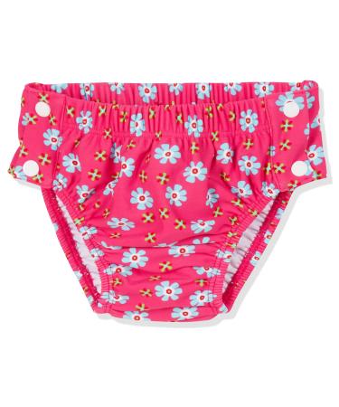 Playshoes Unisex Children's UV Protection Diaper Pants Swim Trunks Swimwear 62-68 Flowers Button