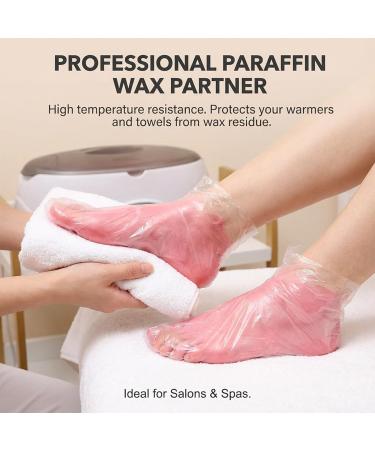 Lot de 100 couvre-pieds en plastique pour pieds - Jetables - Pour le bain de paraffine la p dicure le spa les chaussures - Buy Online on GoSupps.com