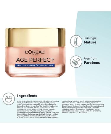 L'Oreal Paris Age Perfect Rosy Tone Cooling Night Moisturizer - 1.7 oz Pack of 1 - Buy Online on GoSupps.com