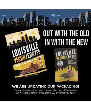 Louisville Vegan Jerky Co Smoky Carolina BBQ - 3 oz (Vegan Snack) - Buy Online on GoSupps.com