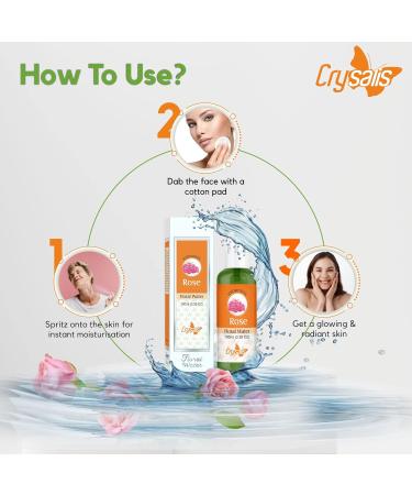 Crysalis Rose Floral Water (Rosa Damascena) - 100ml | Premium Aromatherapy & Skin Care - International Shipping Available - Buy Online on GoSupps.com