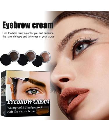 1PCS Eyebrow Pomade Waterproof Eyebrow Cream Smudge Proof Brow Pomade Sweat Proof Long Lasting for Natural Looking Eyebrow Makeup Taupe - Buy Online on GoSupps.com