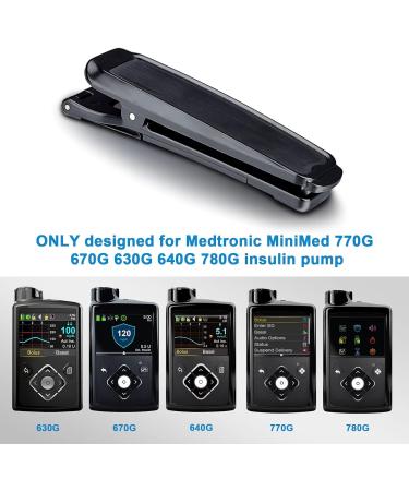 iGuerburn 2-Pack Belt Clip for Medtronic MiniMed Insulin Pumps (Black) - Compatible with 770G, 670G, 780G, 630G, 640G - 2pcs - Buy Online on GoSupps.com