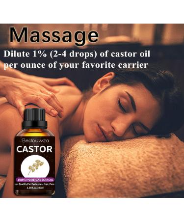 Organic Cold Pressed Castor Oil for Hair Eyelashes and Beard Growth - 3.38 fl oz Unrefined | Sedbuwza - Buy Online on GoSupps.com