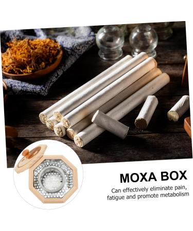 Homsfou 2 StK Moxibustion Box - Heat Ratio Moxa-Elebrener Massage Ai-Box - Wooden Frame Moxibustion Sofen - Eiche Beige - 12.5x12cm - International Shipping Available - Buy Online on GoSupps.com
