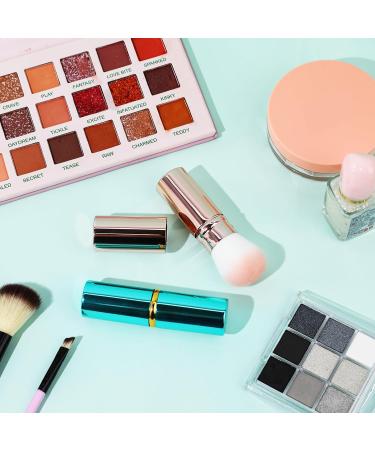 Retractable Foundation Brush 2 Pack Travel Blush Brush Kabuki Brush Portable Powder Foundation Brush with Cover for Blush Bronzer Buffing Highlighter Powder Cosmetics (Blue & Pink) Blue & Pink Gold - Buy Online on GoSupps.com