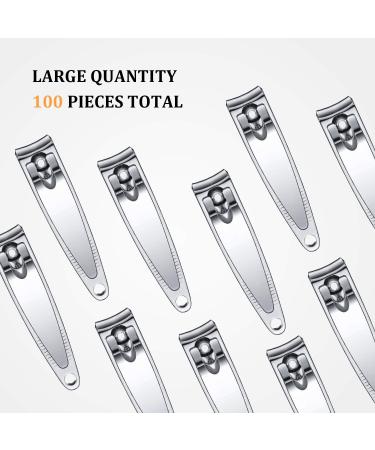 100 Pc Stainless Steel Nail Clippers Set for Men and Women - Flat & Pointed Toenail Clippers for Manicure Pedicure - Sturdy Trimmer - Buy Online on GoSupps.com