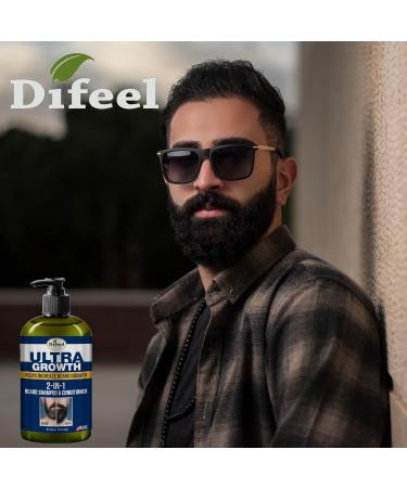Difeel Men s Ultra Growth Beard Care Set - 3-PC Gift Set with 2-in-1 Shampoo Beard Growth Oil & Travel Size Perfect for Grooming & Growth - Buy Online on GoSupps.com