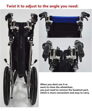 Wheelchair Headrest Neck Support Comfortable Seat Back Cushion Pillow Adjustable Padding for Adults Portable Universal Wheelchair Accessories - Buy Online on GoSupps.com