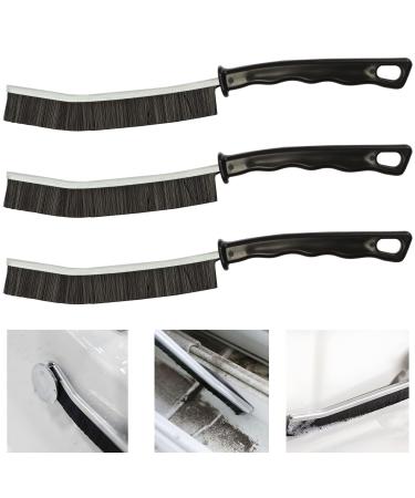 Hard Bristle Crevice Cleaning Brush 3Pcs Gap Cleaning Brush Nylons Long Slit Brush Window Groove Cleaning Brush for Window Track Bathroom Kitchen Washing Machine Tiled Corners Cleaning