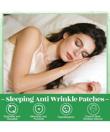 10 Pcs Anti Wrinkle Patches for Neck Face Forehead Chest Overnight Reusable Silicone Wrinkle Patches for Reduce Fine Wrinkles Locks in Skin Moisture Restores Skin Firmness - Buy Online on GoSupps.com