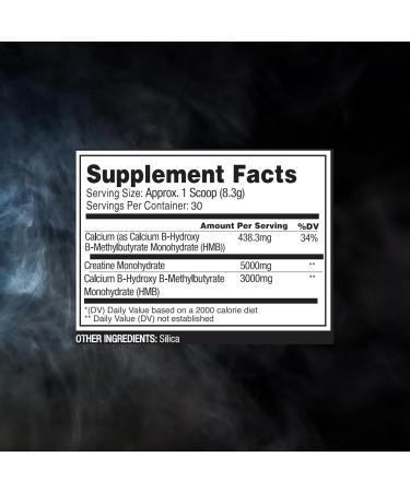 Construct 5g Creatine Monohydrate + 3g HMB Blend | Muscle Growth Strength & Recovery | 30 Servings - Unflavored - Buy Online on GoSupps.com