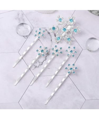 Shop Minkissy Snowflake Hair Clips - 6 Metal Rhinestone Bobby Pins for Women | International Shipping - Buy Online on GoSupps.com