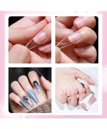 Sularpek Nail Tips - 500 Clear Fake Nails for Acrylic Art | 10 Sizes Transparent Toenails for Women DIY Nail Design - Buy Online on GoSupps.com