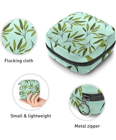 Anna Cowper Green Hand Drawn Leaf Pattern Menstrual Storage Bag - Multi-colored - Buy Online on GoSupps.com
