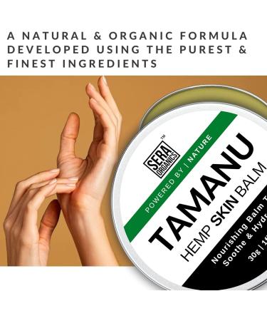 Tamanu and Hemp Cream All-Natural Skin Balm with Tamanu Oil for Itchy Dry Skin Suitable for Eczema Psoriasis and Dermatitis (30g) Handcrafted in the UK | Sera Organics - Buy Online on GoSupps.com