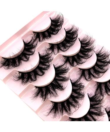 AMSDCN 6D Fluffy Faux Mink Cat Eye Eyelashes - 7 Pairs Pack (FC-2) - Buy Online on GoSupps.com