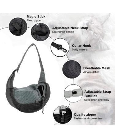 Adjustable Black Pet Carrier Bag for Small Dogs & Cats - Travel Mesh Transport Bag (0-2kg) - Buy Online on GoSupps.com