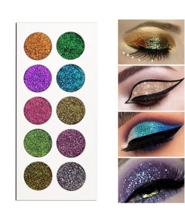YNZON Chameleon Eyeshadow Palette - 10 Intense Color Shifting Eye Shadows for Long-Lasting Glitter Makeup - Buy Online on GoSupps.com