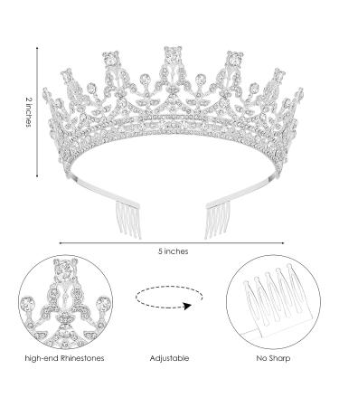 Silver Crystal Tiaras and Crowns with Comb for Women - Perfect for Bridal, Prom, and Special Occasions - Buy Online on GoSupps.com