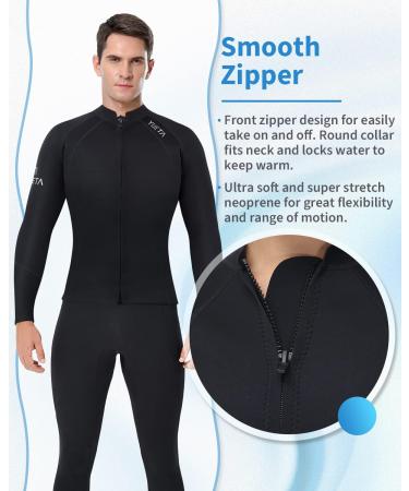 Wenlia 2MM Long Sleeve Wetsuit Top for Men and Women - XX-Large - Buy Online on GoSupps.com