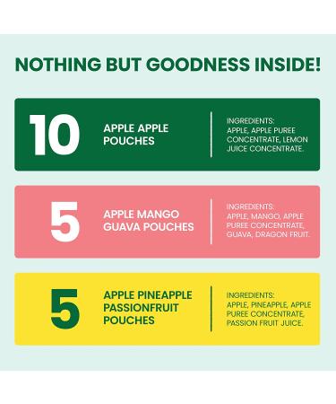 GoGo squeeZ Fruit on the Go Kids Snacks Variety Pack  3.2 oz. (20 Pouches) - Apple Apple  Apple Pineapple Passion Fruit  Apple Mango Guava Flavors - Nut Free  Dairy Free  Gluten Free Snacks for Kids Tropical Variety Pack - Buy Online on GoSupps.com