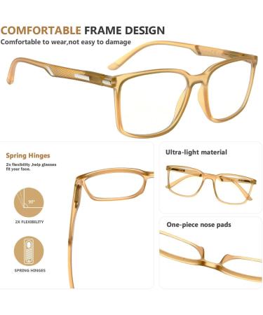 Eyekepper Large Frame Reading Glasses Champagne | Men Women | 1.25 Diopters - Buy Online on GoSupps.com