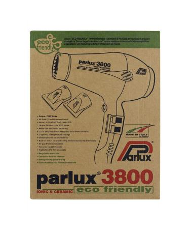 Parlux Eco Friendly 3800 Hair Dryer - White | eco-friendly professional hairdryer for all hair types | Fast International Shipping - Buy Online on GoSupps.com