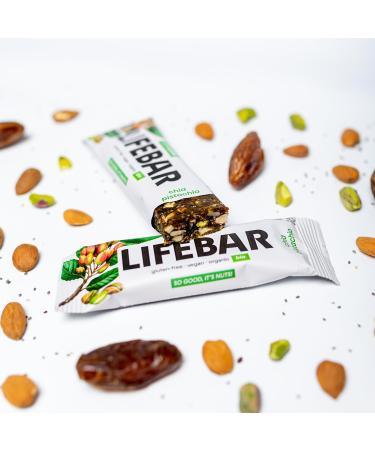 Lifefood Lifebar Energy Seal - 15 Pack Vegan Sports Bars (Chia Pistachio) - RAW Organic Gluten-Free Lactose-Free No Added Sugar - Buy Online on GoSupps.com