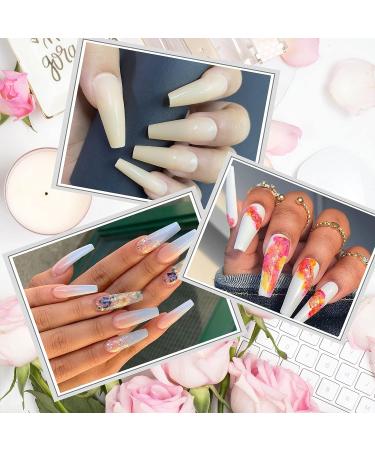Tapered Extra Long Ballerina False Nail Tips | 240PCS Natural Acrylic Press On Nails | Nail Salon & DIY Nail Art Supplies - Buy Online on GoSupps.com
