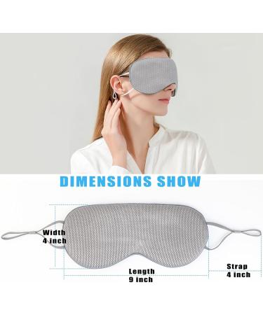 Buy Adjustable Grey Sleep Mask for Men & Women | Soft Double-Sided Eye Mask for Sound Sleep | Blackout Blindfold - Buy Online on GoSupps.com