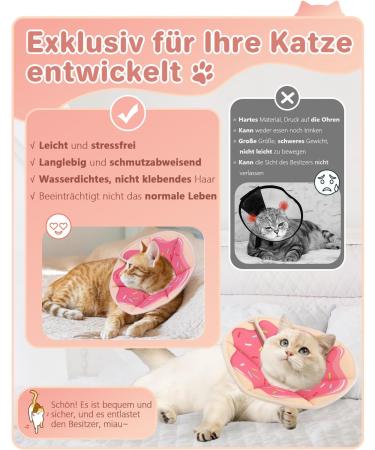 Supet Rewrise Cat Adjustable Recovery Collar - Surgery & Injury Support Cone (Donuts Size S Neck: 14-23cm) | International Shipping Available - Buy Online on GoSupps.com
