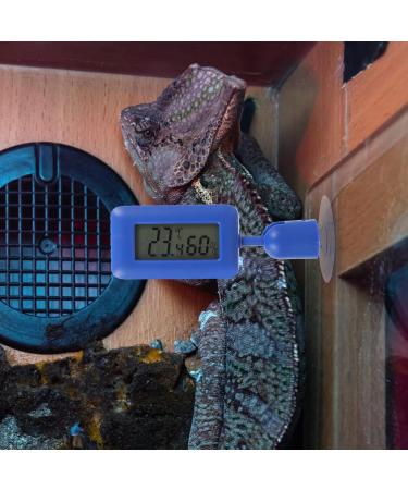 Frcolor Digital Reptile Hygrometer & Thermometer for Bartagame Tanks - Accurate Temperature Monitoring & Display | Sky Blue 10x3x1.5cm - Buy Online on GoSupps.com