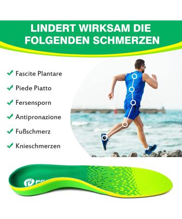 Popzoom Heel Spur Obesents Orthopedic Insoles for Flat Feet & Plantar Fasciitis - Gel Shoe Inserts - Size M (EU 42-44 28cm) - Comfortable Sports Support - Buy Online on GoSupps.com