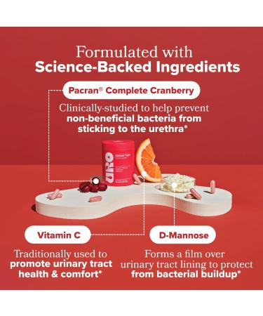 O Positiv URO Urinary Tract Health Supplement for Women 60 Count (Pack of 1) - Urinary Support Vitamins with Pacran Complete Cranberry Extract D-Mannose & Vitamin C - Vegan & Gluten-Free - Buy Online on GoSupps.com