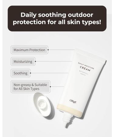 OBgE Daily Moisture Cream - Lightweight & Soothing Facial Lotion with Aloe Vera | Long-Lasting Hydration | No White Cast | 1.7fl oz - Buy Online on GoSupps.com