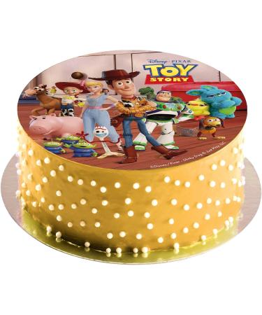 Dekora - Toy Story - Edible Wafer - Birthday Cake Decoration - Children's Characters: Sheriff Woody Buzz Lightyear - Round 20CM - Buy Online on GoSupps.com