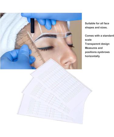 Sonew Clear Eyebrow Ruler Sticker Symmetrical Design Tool Disposable and Convenient for All Face Shapes and Sizes 132 Stickers in Total - Buy Online on GoSupps.com
