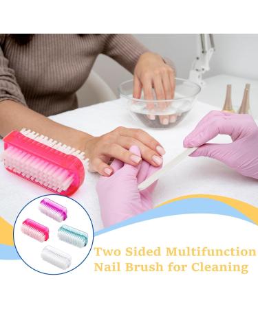 ZYNERY Double Sided Nail Cleaning Brush - Set of 4 | Multi-Function Scrub Brush for Fingers and Toenails | Plastic Nail Scrubbing Brush for Home Use - Buy Online on GoSupps.com