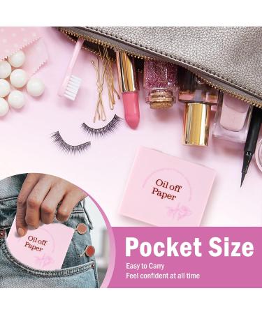 Rose Oil Absorbing Sheets - 480Pcs/6Boxs Face Blotting Papers with Mirror Case & Makeup Puff - Natural Hemp Oil Off Paper for Home, Office, Travel - Buy Online on GoSupps.com