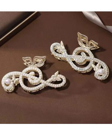 Gold Music Note Hair Claw Clip - Strong Hold Metal Hair Accessory for Women & Girls - Buy Online on GoSupps.com