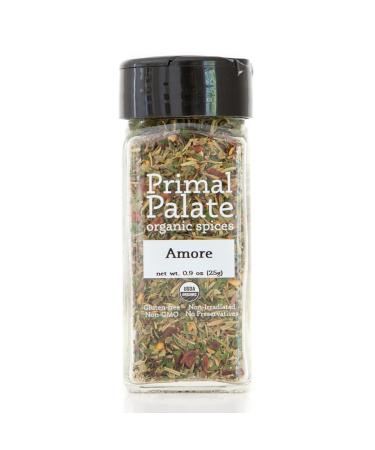 Primal Palate Organic Spices Amore Seasoning, Certified Organic, 0.9 oz Bottle