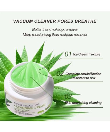 2 Pcs Aloe Vera Cleansing Balm Makeup Remover Balm Fast Dissolving Cosmetics Refreshing Moisturising Soothing Professional Eye and Lip Makeup Remover for Whole Face - Buy Online on GoSupps.com
