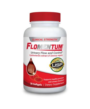 Flomentum USP Verified Saw Palmetto Prostate Supplement for Men - Supports Healthy Urinary Function - Clinical Strength Extract- (30 Count) 30 Count (Pack of 1)