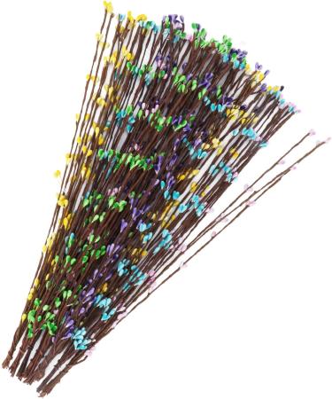 Kunjocy 100PCS Artificial Easter Pip Berry Picks - Colorful Spring Floral Sprays for Easter Craft Wreaths and Decor - Buy Online on GoSupps.com