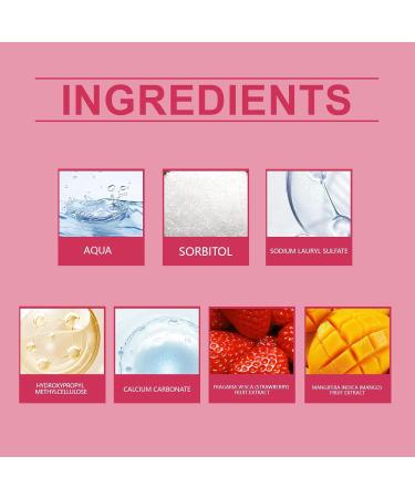 Kids Toothpaste Mild Teeth Cleaning & Stain Removal Enamel Protection Fruit Flavor Fresh Breath Promotes Bright Smile Safe for Children(2PCS) - Buy Online on GoSupps.com