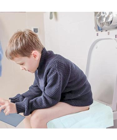 Disposable Toilet Seat Covers 30Pcs - Waterproof & Individually Wrapped - Large Portable Potty Training Covers for Kids - Ideal for Road Trips & Public Restrooms - Sky Blue - Buy Online on GoSupps.com