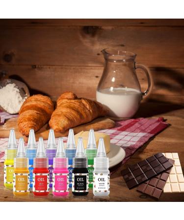 10 Color Oil Based Food Coloring for Chocolate & Candy Melts - Cake Decorating, Baking & Fondant - .35 Fl. Oz Bottles - Buy Online on GoSupps.com