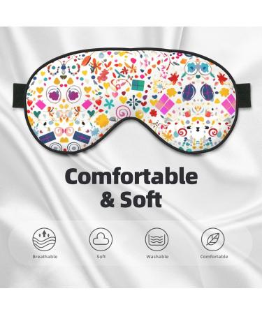 Happy Birthday Eye Mask - Soft Adjustable Sleep Mask for Men & Women - Comfortable Black Background - Buy Online on GoSupps.com
