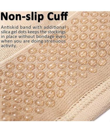Ailaka Thigh High 20-30 mmHg Compression Stockings - Small, Beige (Footless) | Varicose Veins, Edema, Leg Pain Relief | Men & Women | 1 Pair - Buy Online on GoSupps.com